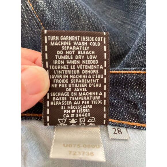 7 For All Mankind Womens Y2K Bootcut Jeans Size 28 Dark Wash Cotton/Spandex Blen - Picture 3 of 12